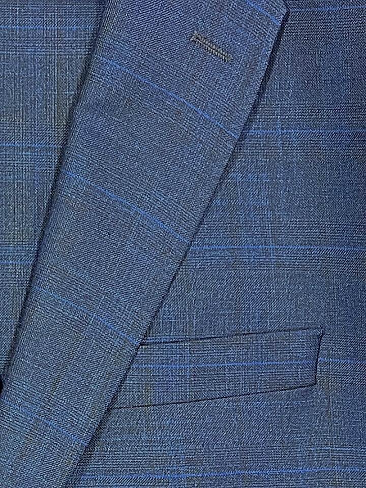 PÁNSKY OBLEK MODRÝ SO VZOROM