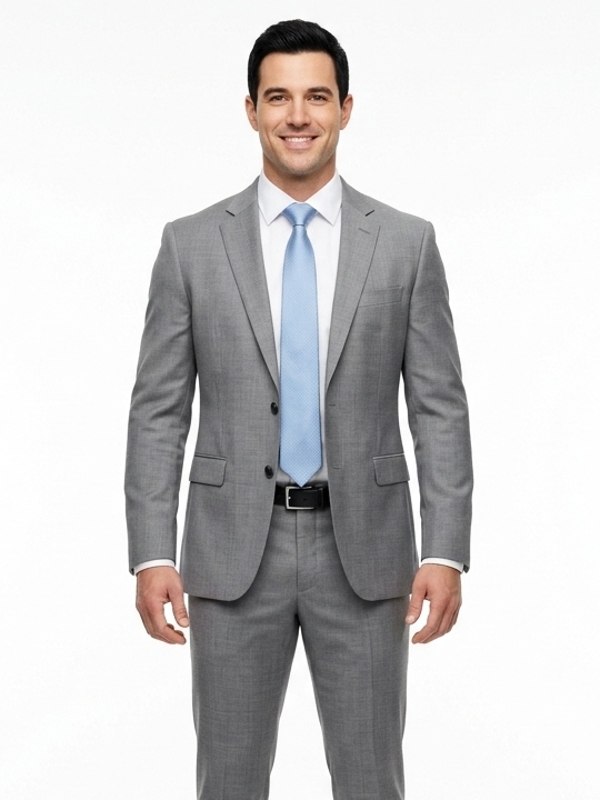 PÁNSKY OBLEK SIVÝ, 100% VLNA